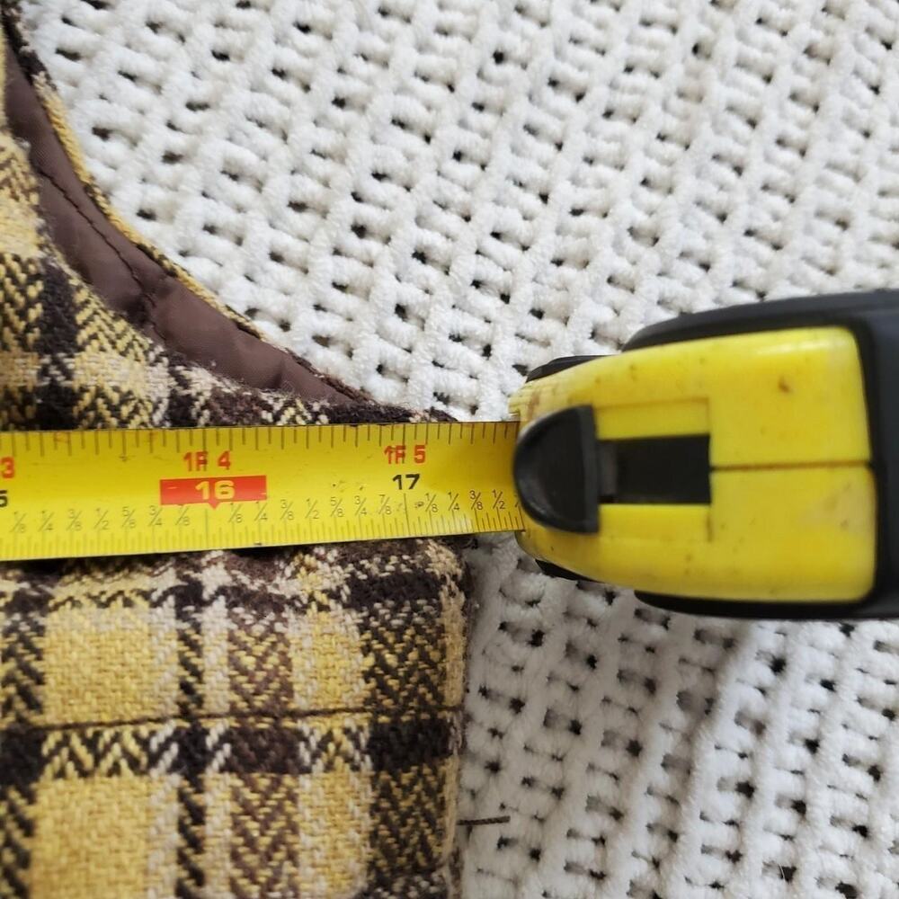 y2k Vintage sashimi yellow and brown fur lined hood vest - Picture 8 of 8